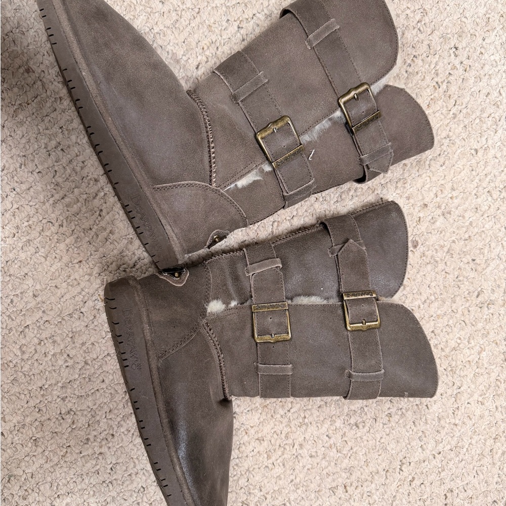 BearPaw Women's Buckle Boots in Brown